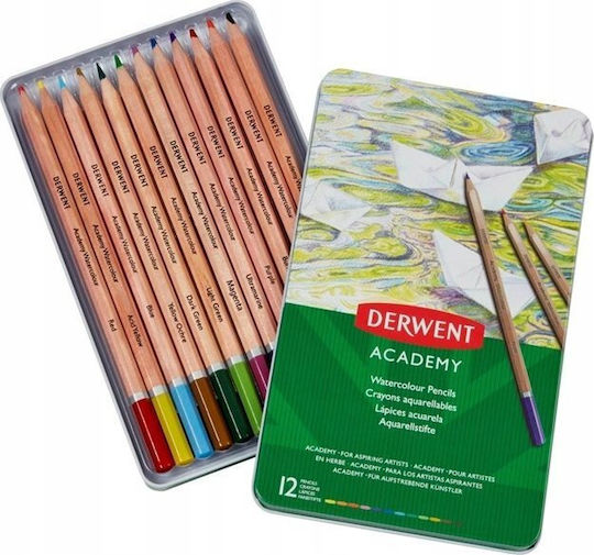 Derwent Academy Watercolour Tin 12 Pcs 605063