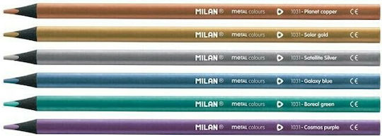 Milan Metal Set de creioane colorate 6buc Pachet de 1 ambalaje