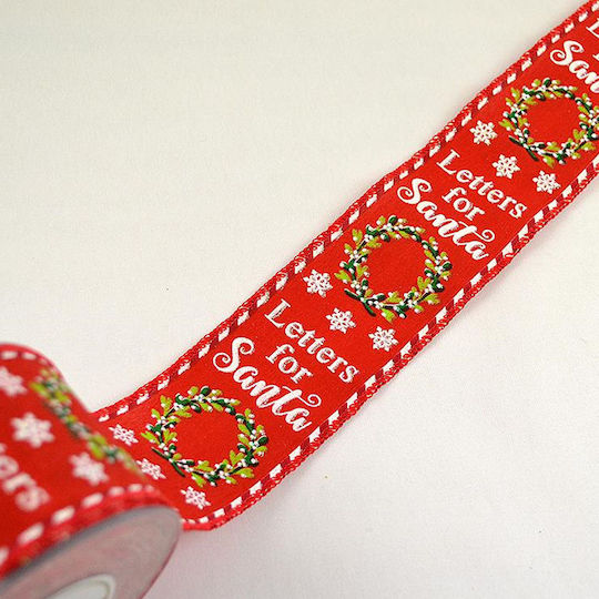 Kappa Decor Weihnachtliche Farbband Plastik Santa Rot 910x5.5cm 1Stück