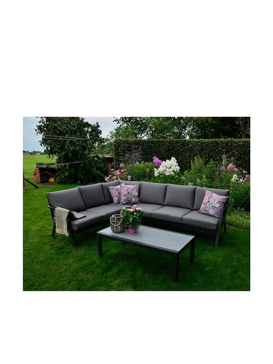 Garten- und Outdoor-Möbelsets Marah 2 Stück Grau mit Kissen