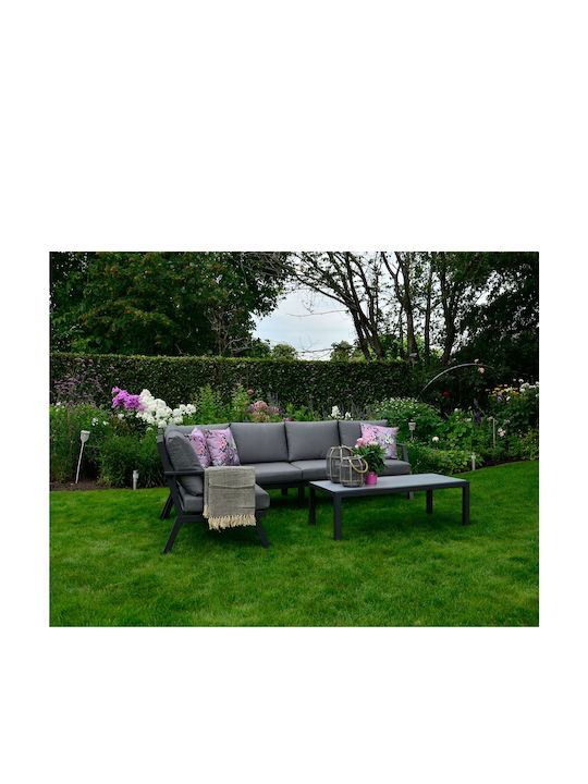 Garten- und Outdoor-Möbelsets Marah 2 Stück Grau mit Kissen
