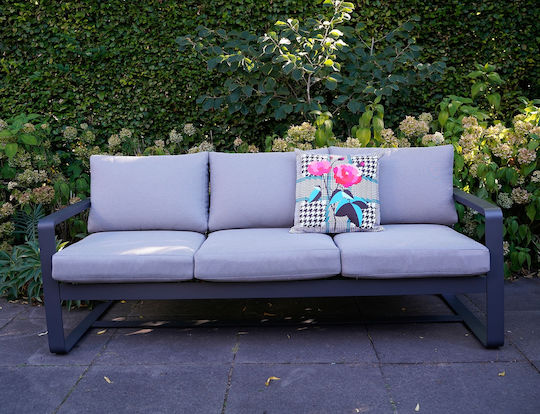 Amalf 4-Piece Outdoor Living Room Set Aluminum with Pillows