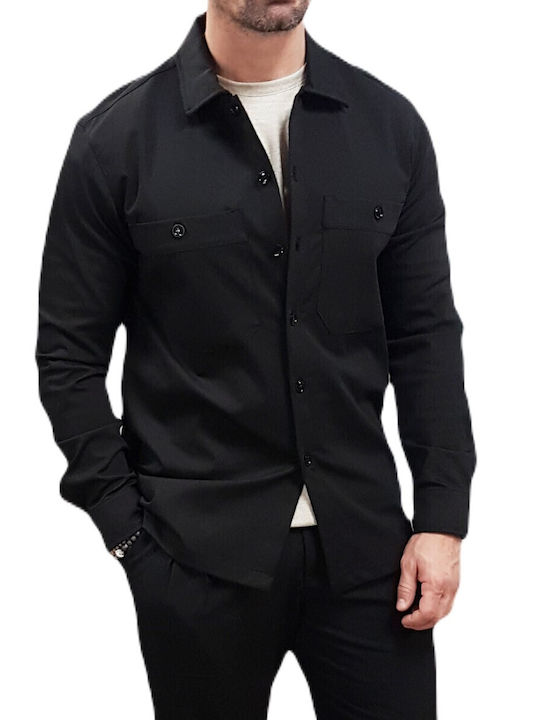 Μακρυμάνικo Overshirt Black 260-954