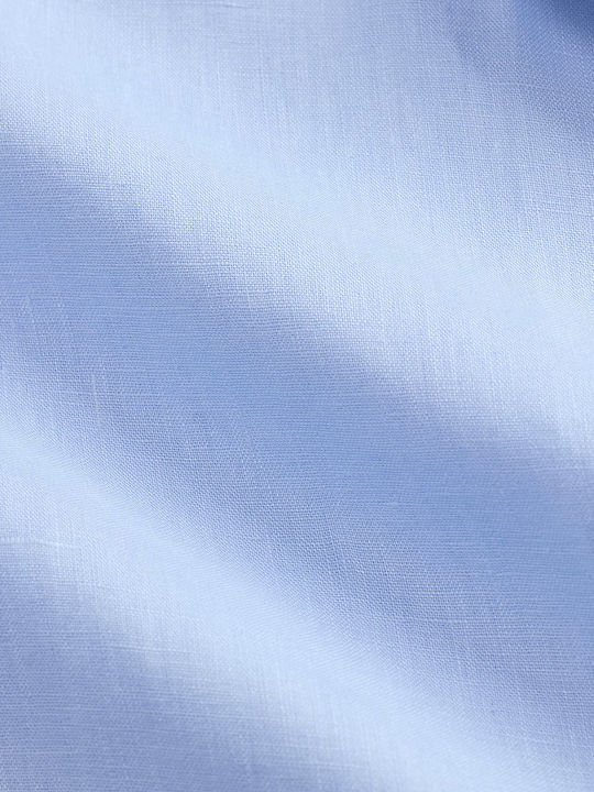 Langärmlig Leinen Hemd Blue