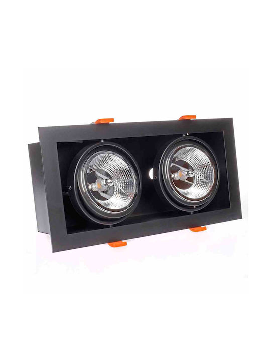Eko Light Χωνευτό Σποτ με Ντουί GU10 Μαύρο 1τμχ