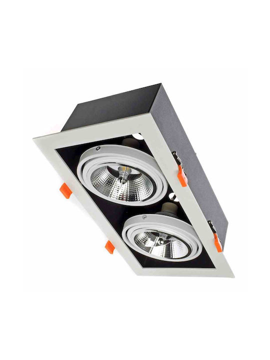 Eko Light Χωνευτό Σποτ με Ντουί GU10 Λευκό 1τμχ