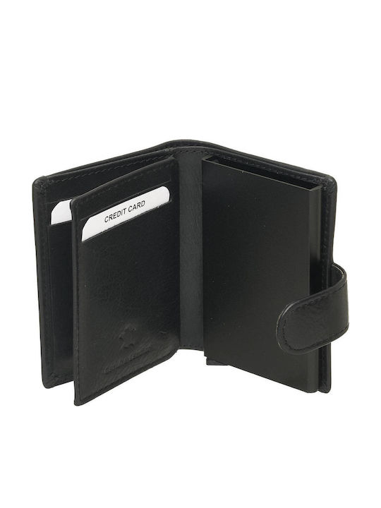 Кожен Мъжки Портфейл С RFID Черен
