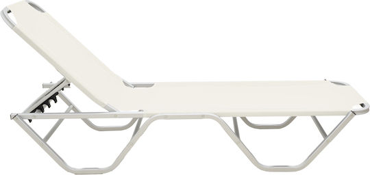 Pakketo Dessie Șezlong De Plajă Gri Din Aluminiu 56x188x30cm