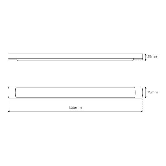 Eko Light LED Γραμμικό Φωτιστικό Οροφής 18W Φυσικό Λευκό 60εκ.