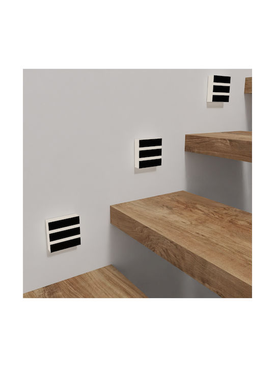 Eko Light Leuchte Wand mit Integrierter LED und Neutralweißes Licht Schwarz
