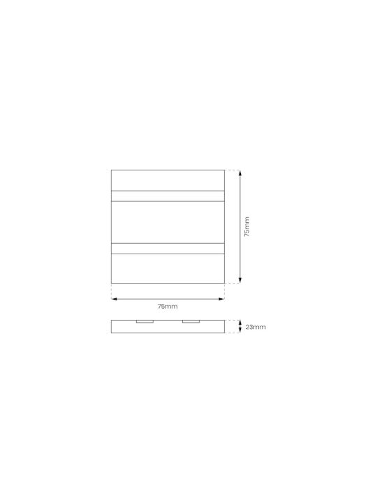 Eko Light Leuchte Wand mit Integrierter LED und Neutralweißes Licht Schwarz