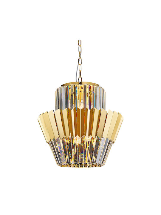 Eko Light Πολυέλαιος με Κρύσταλλα Χρυσός Eko Light Πολυέλαιος με Κρύσταλλα Χρυσός