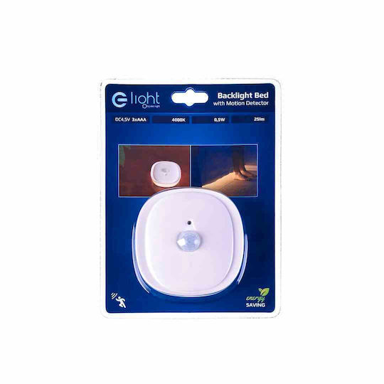 Eko Light LED Lumină de siguranță cu Alimentare cu baterie și Senzor de mișcare 1buc