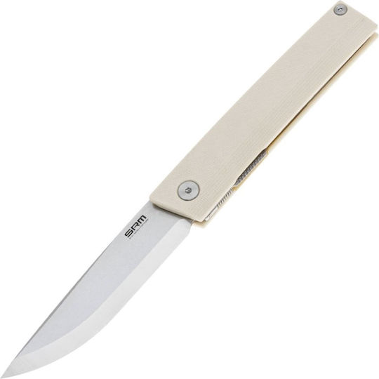 Cuțit pliabil Srm 401l-gt mâner G10 oțel 10cr15mov