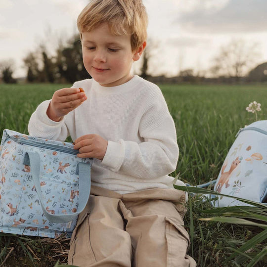Little Dutch Forest Friends Σχολικό Ισοθερμικό Τσαντάκι Φαγητού Χειρός Μπλε 20x12x21.5cm