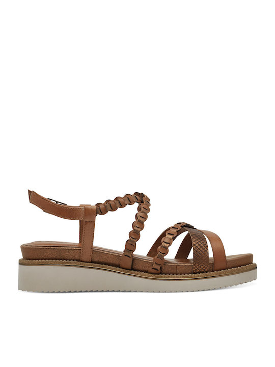 Damenplattformen Tabac Braun