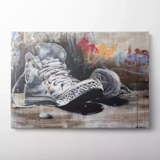 Γκράφιτι Με Παπούτσια σε Καμβά 80x120 cm