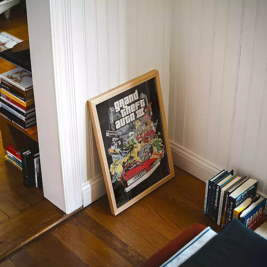 Gaming Poster Grand Theft Auto 3 Gm198 21cm X 30cm White Wooden Frame