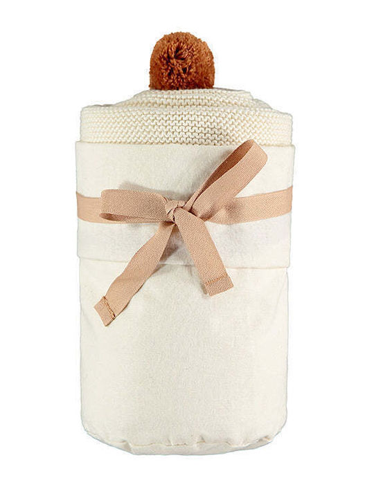 Nobodinoz Baby Hooded Bath Towel with Hood So Natural Natural 65x65cm