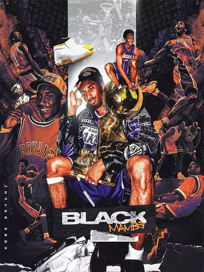 NBA - Kobe Bryant S Hölzernes 30x40 cm NBA - Kobe Bryant S Hölzernes 30x40 cm