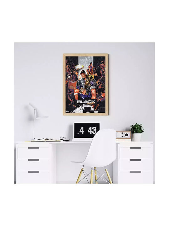 Nba - Kobe Bryant S Frame Wooden 30x40cm