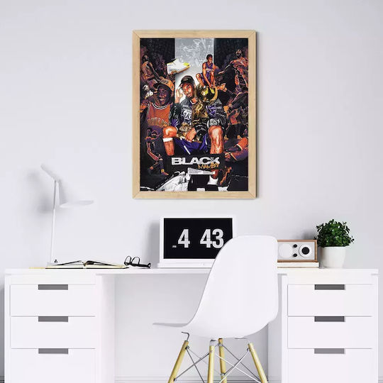 Nba - Kobe Bryant S Frame Wooden 30x40cm