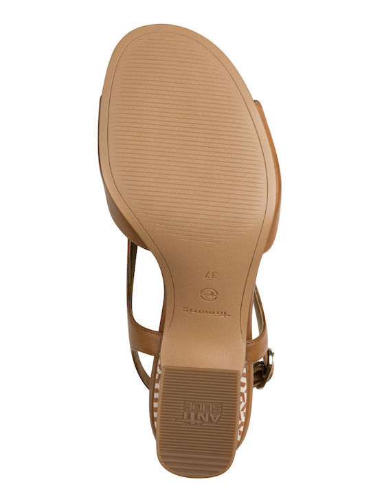 Leather Sandals Tabac Brown