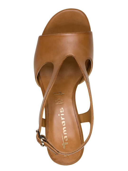 Leather Sandals Tabac Brown