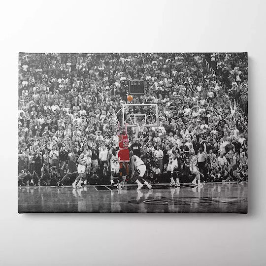 Jordan 'the Last Shot' Tablou pe Pânză cu Înălțime 65cm