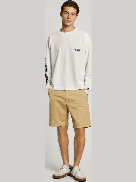 Pepe Jeans Ανδρική Βερμούδα Chino Khaki Beige