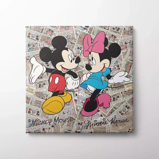 Παιδικός Πίνακας Mickey & Minnie 95x95εκ.
