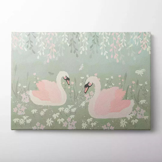 Kids Wall Art Swans 45x65cm