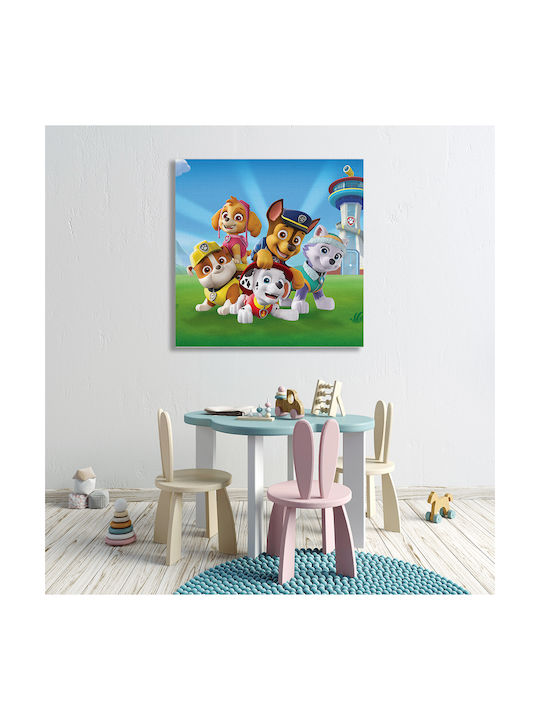 Kids Canvas Wall Painting Paw Patrol 95x95cm