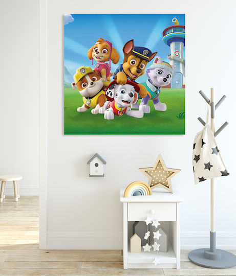 Kids Canvas Wall Painting Paw Patrol 40x40cm