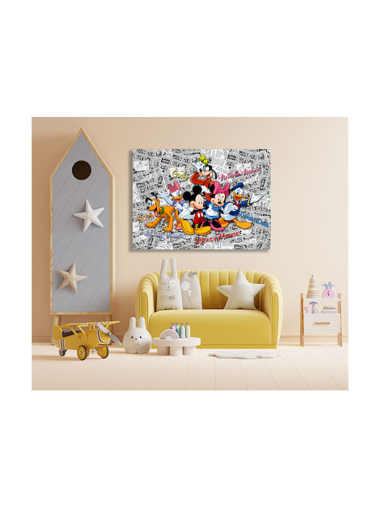 Παιδικός Πίνακας Mickey & Friends σε Καμβά 30x40εκ.