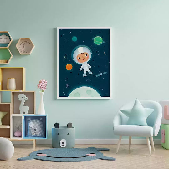 Tablou Copilăresc Astronaut din Lemn 32x23buc