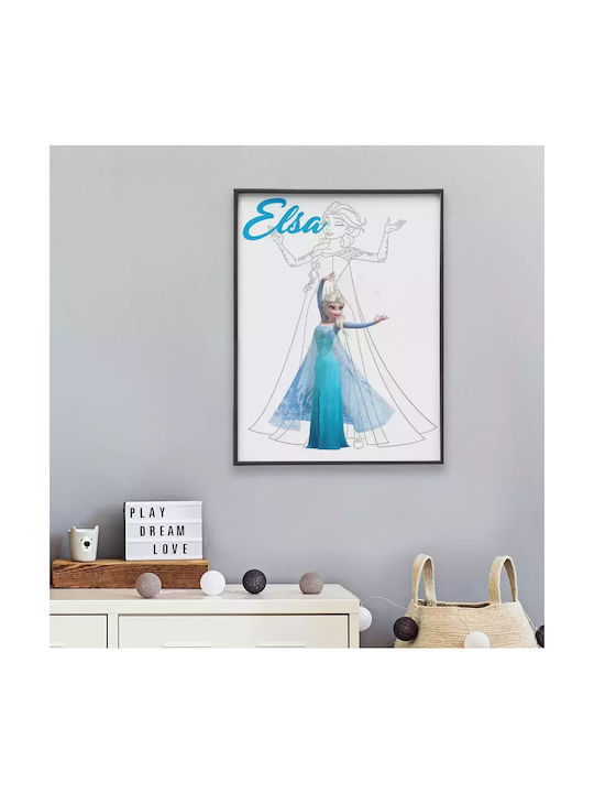 Kids Framed Wall Painting Princess Elsa 30x40cm