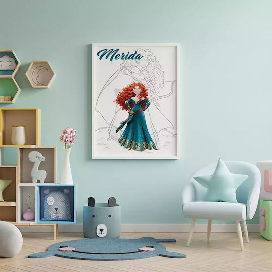 Kids Framed Wall Painting Princess Merida 21x30cm
