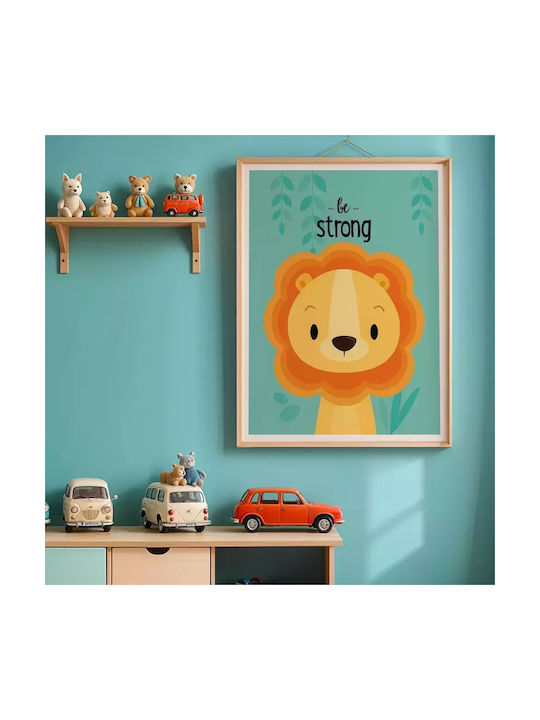 Παιδικό Κάδρο Be Strong από Ξύλο 32x23εκ.