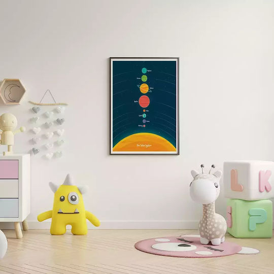 Kids Framed Wall Painting Solar System 30x40cm
