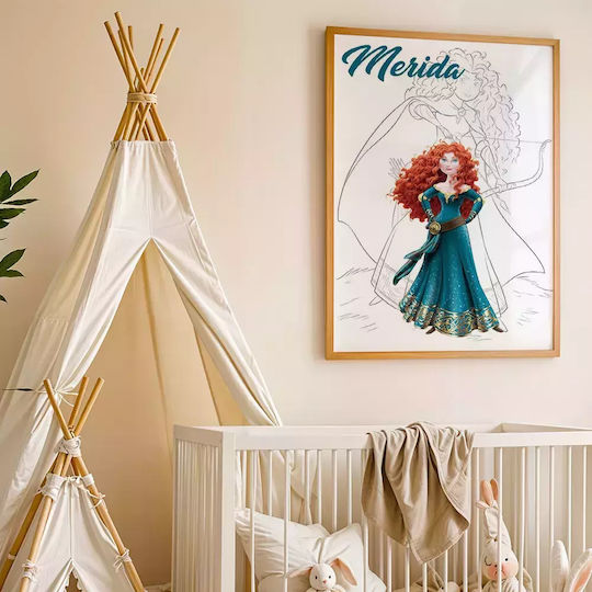 Kids Framed Wall Painting Princess Merida 21x30cm