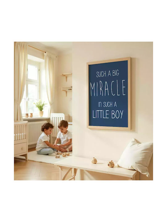 Παιδικό Κάδρο Miracle με Λευκή Κορνίζα από Πλαστικό 21x30εκ.