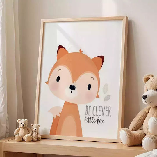Παιδικό Κάδρο Be Clever με Λευκή Κορνίζα από Πλαστικό 21x30εκ.