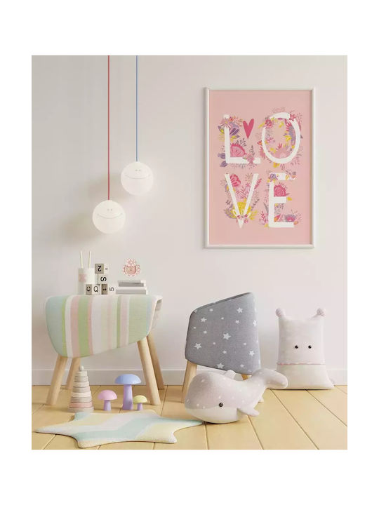 Kids Framed Plastic Wall Painting Love 21x30cm