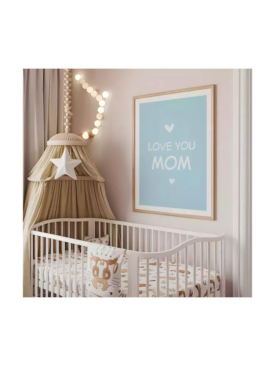 Детска Рамка Love You Mom с Бяла Рамка от Пластмаса 21x30бр