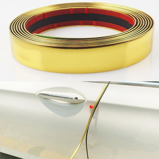 Selbstklebende Ornamentrolle 10mm x 15m Gold-Chrom-Farbe