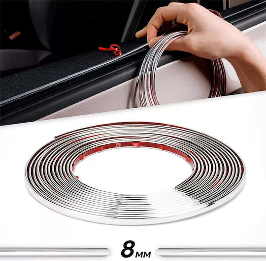 Self-adhesive Decorative Tape 8mm X 15m Silver Color