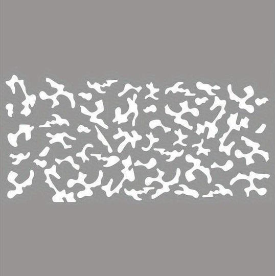Set 2 Adhesive Tuning Stickers In Two Colors "paint Stains" Design Size 97 X 47 Cm Color Black + White