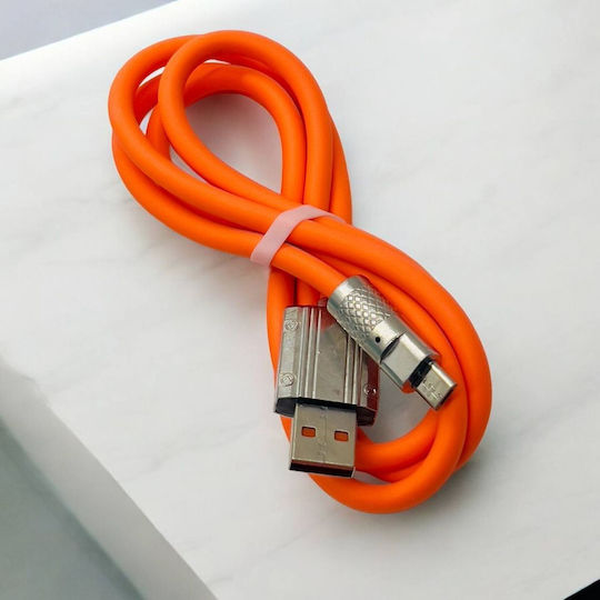 Кабел за Зареждане USB 2.0 USB-C Мъжки - USB-A Оранжев 1м 001.005.262
