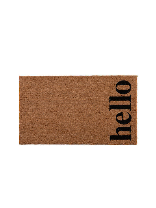 Кокосова Изтривалка за Вход Hello 45x75 Натурална Nef-nef Homeware 45x75 45x75см Кокосова Изтривалка за Вход Hello 45x75 Натурална Nef-nef Homeware 45x75 45x75см